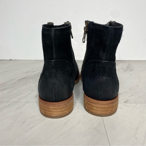 New! Kork Ease Riley Black Distressed Suede Bootie 6M - Picture 3 of 14